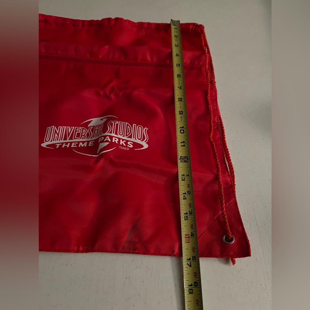 Universal Studios Theme Parks - Red Drawstring Ba… - image 5